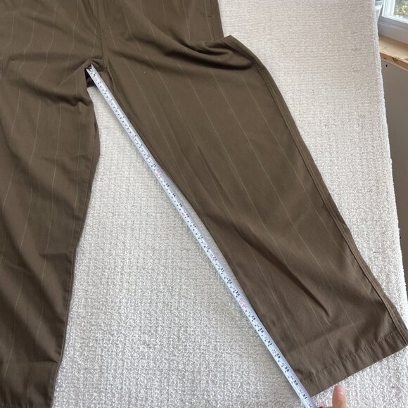 NWT Volcom Psychstone Trousers Brown / Green Lines Elastic Waist Pants Men's XL - Picture 8 of 11